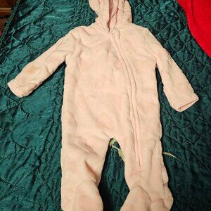 Little Beginnings Size 0-3M One Piece Full Hooded Zip Up Jumper